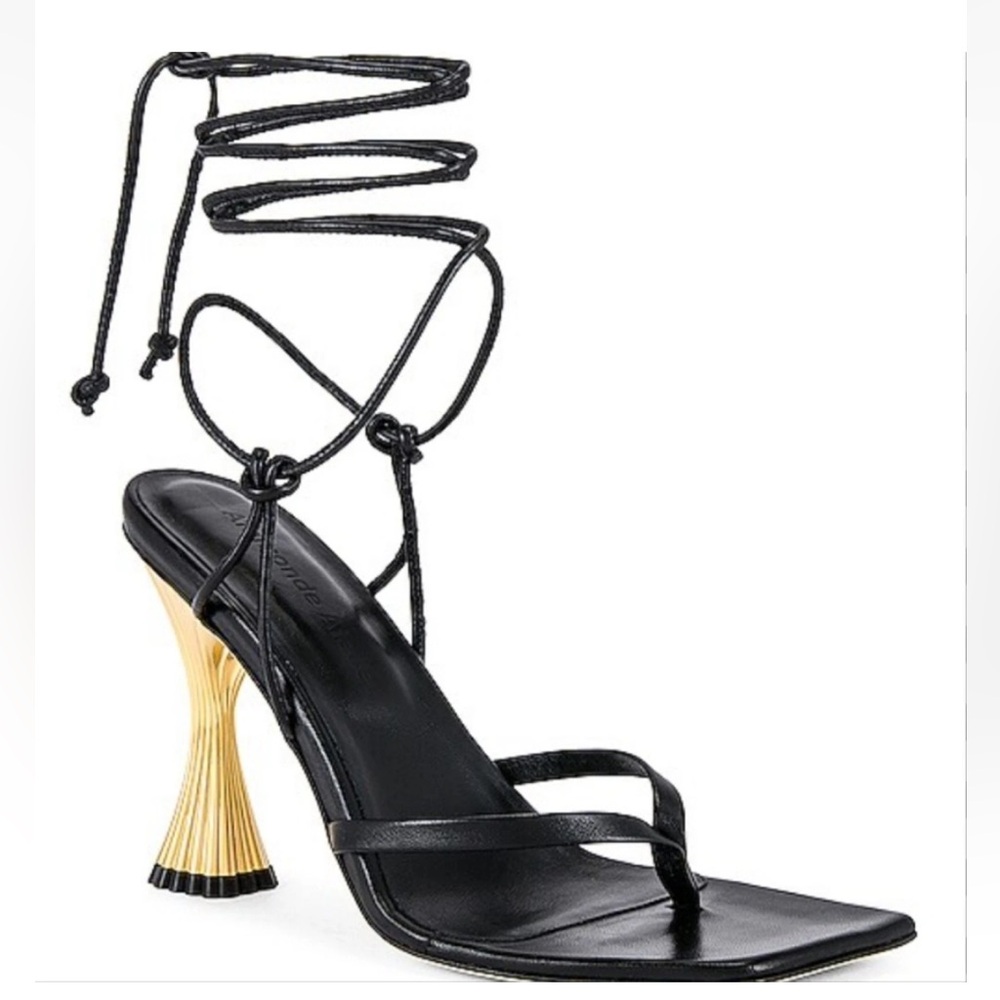 New A'MMONDE ATELIER Anastassia 100 Ankle Tie in Black